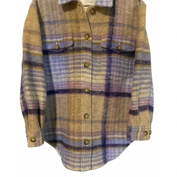 Wilfred Free Aritzia The Ganna Shirt Jacket Elaine Violet Purple Women's Size M - Picture 5 of 13